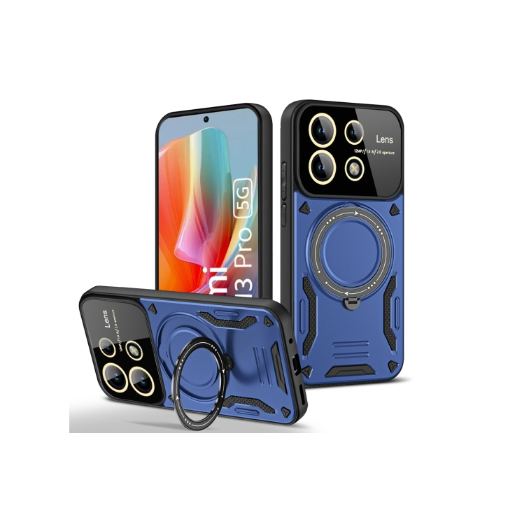 Xiaomi Note 13 Pro 5G. Funda con protector de lentes y anillo compatible con MagSafe