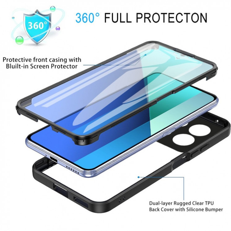 Xiaomi Note 13 4G. Funda 360 TPU+Acrílico