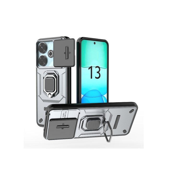 Xiaomi Redmi 13 4G. Funda Camshield con anillo TPU+PC