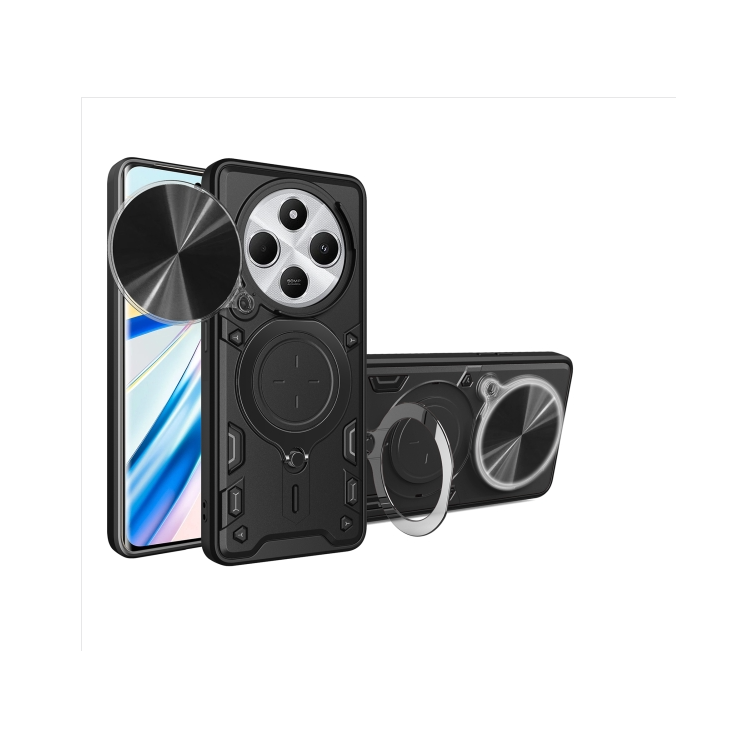 Xiaomi Redmi 14C/POCO C75/14R. Funda Camshield con anillo TPU+PC
