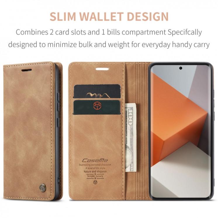 Xiaomi Note 13 Pro Plus. Funda CaseMe leather case con acople magnético