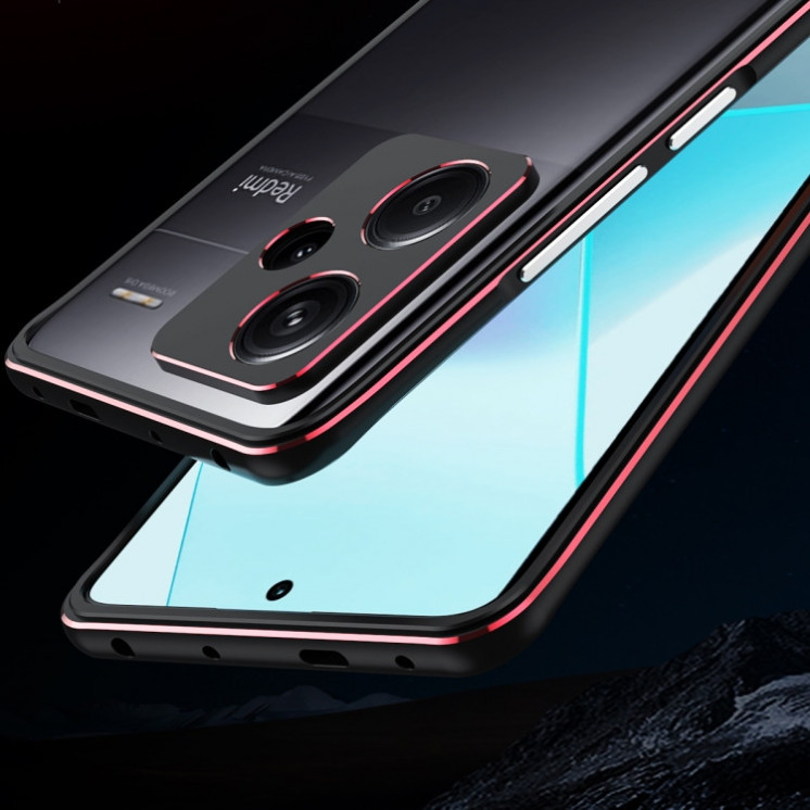 Xiaomi Note 13 Pro Plus. Funda Aurora series con protector de lentes y marco metálico