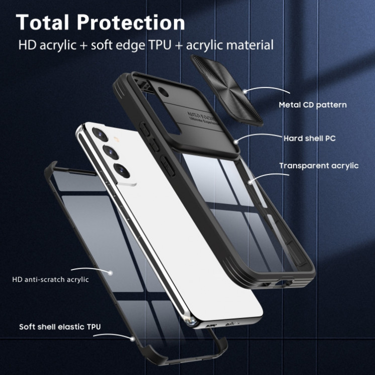 Samsung S22 5g. Funda 360° con protector de cámaras