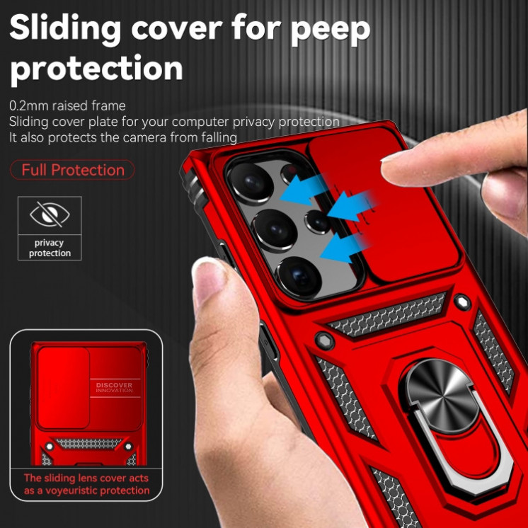 Samsung S23 Ultra 5G. Funda Armor camshield con anillo