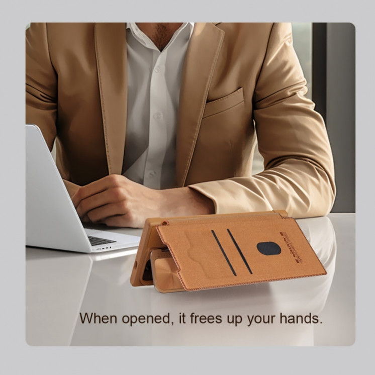 Samsung S24 5G. Funda NILLKIN leather case con protector de cámaras