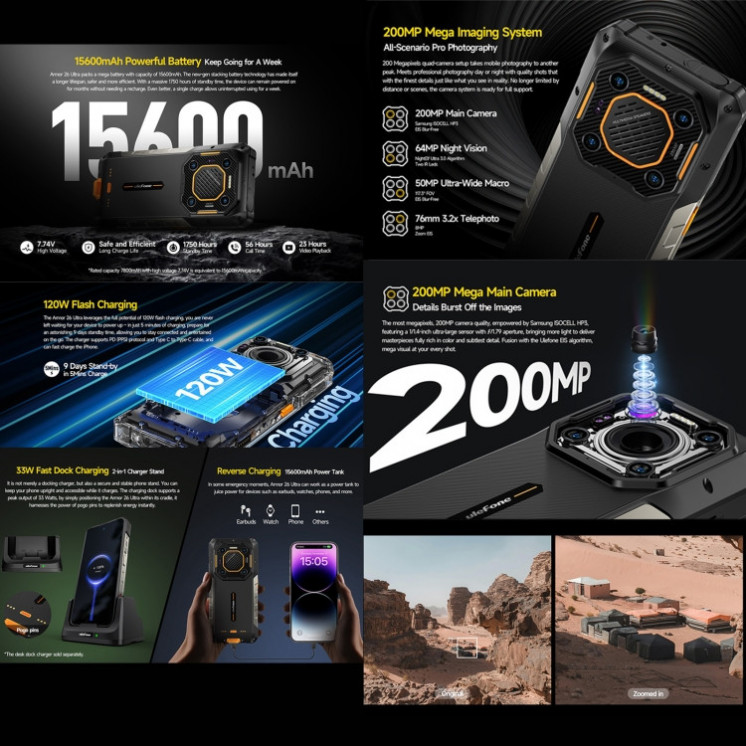 Ulefone Armor 26 Ultra Walkie Talkie. RAM extendible hasta 24GB+512GB. Red