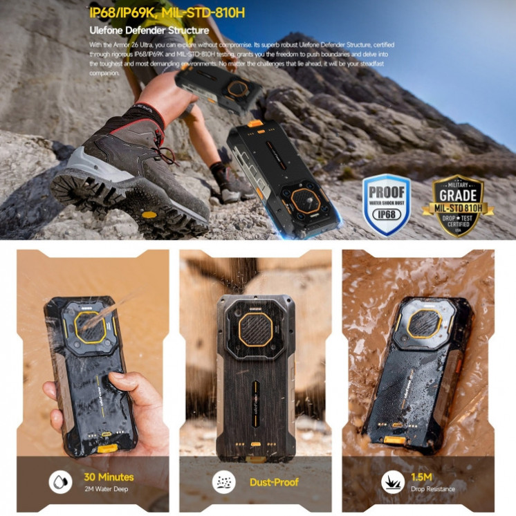 Ulefone Armor 26 Ultra Walkie Talkie. RAM extendible hasta 24GB+512GB. Red