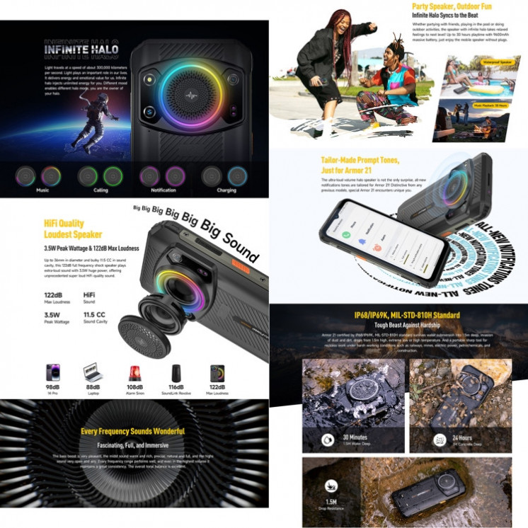 Ulefone Armor 21. RAM extendible hasta 16GB+256GB. Visión Nocturna. Todo Terreno