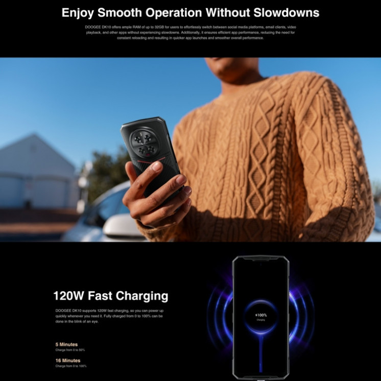 DOOGEE DK10 5G. Visión Nocturna. Hasta RAM 32GB+512GB