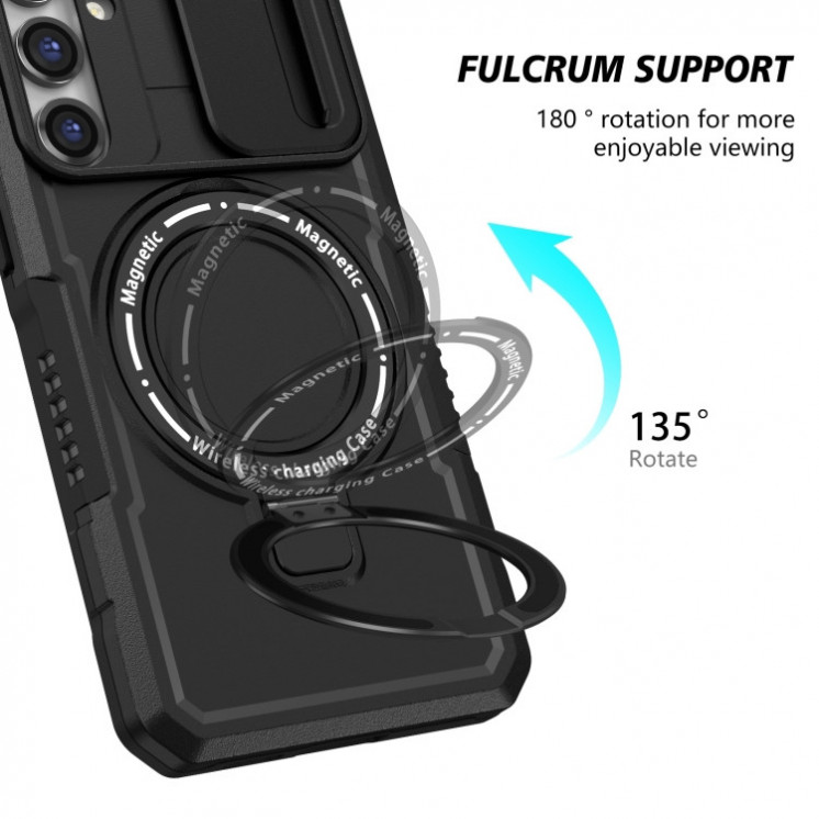 Samsung S23 FE 5G. Funda Camshield TPU+PC MagSafe con anillo 360