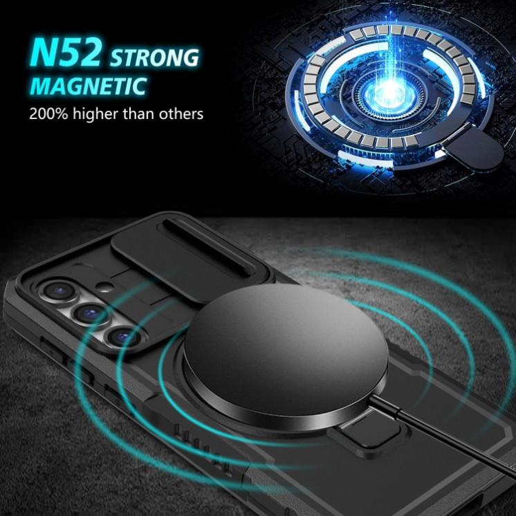 Samsung S23 FE 5G. Funda Camshield TPU+PC MagSafe con anillo 360