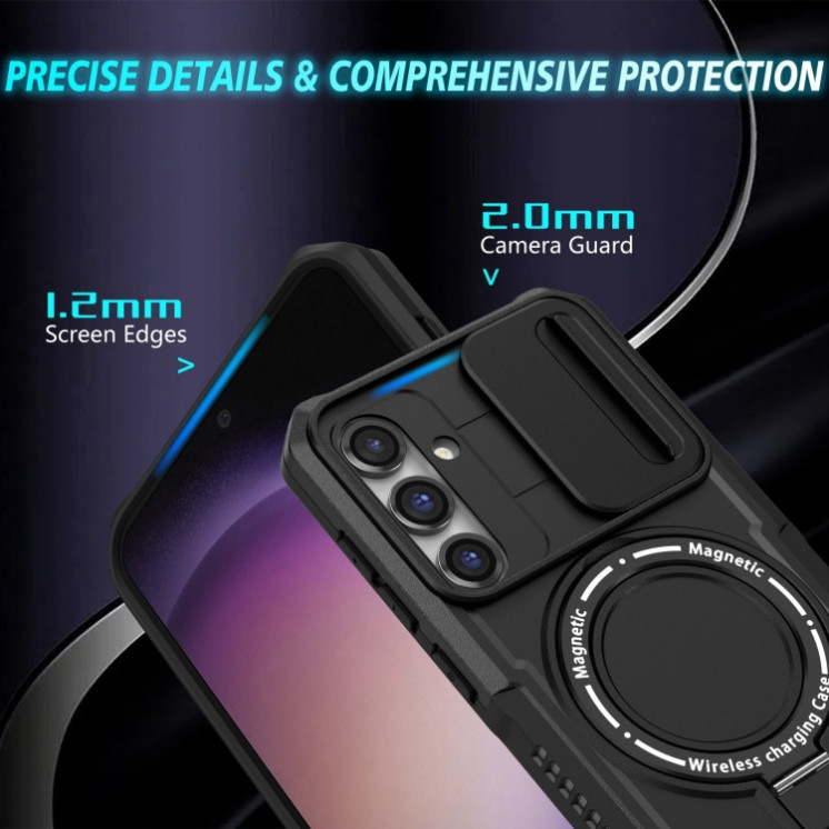 Samsung S23 FE 5G. Funda Camshield TPU+PC MagSafe con anillo 360