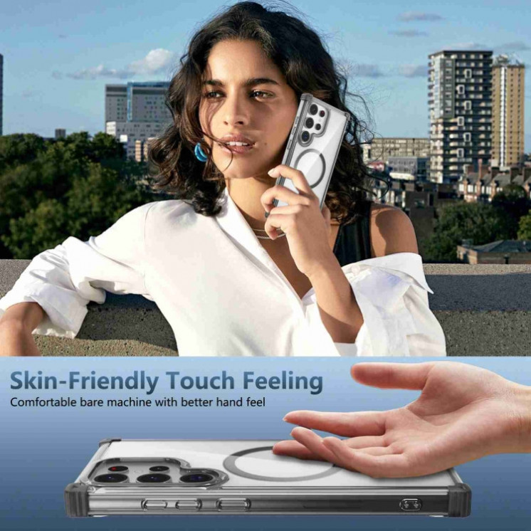 Samsung S23 FE 5G. Funda transparente compatible con MagSafe