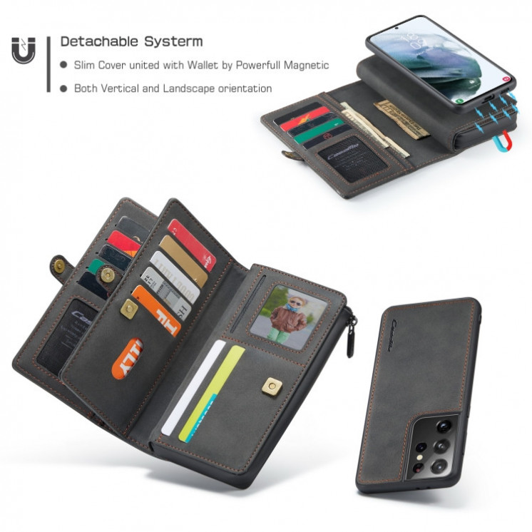 Samsung S22 Ultra 5G. Funda CaseMe wallet desmontable leather case.