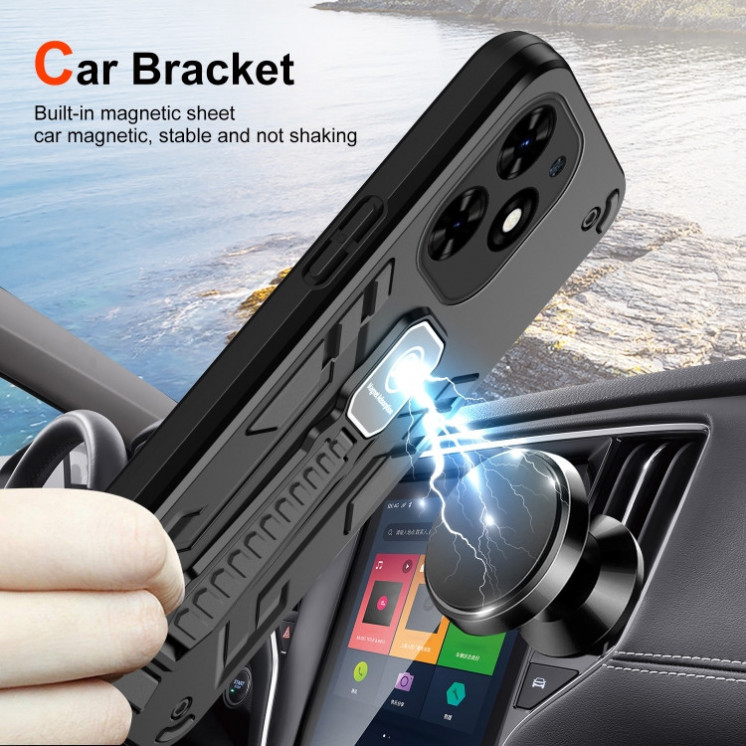 Tecno Spark 20C/ Infinix Smart 8. Funda armor con stand
