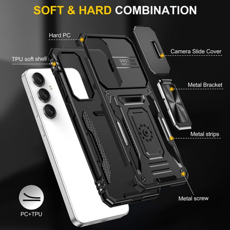 Samsung S24 FE 5G. Funda Armor camshield con stand