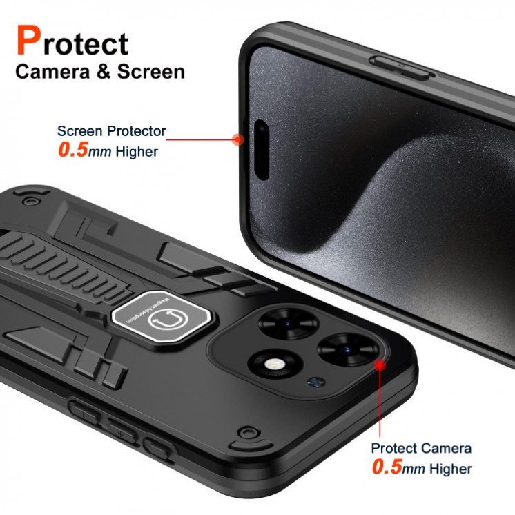 Tecno Spark 20C/ Infinix Smart 8. Funda armor con stand
