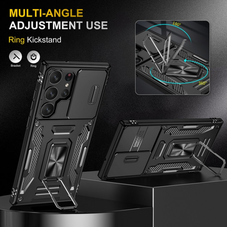 Samsung S25 Ultra 5G. Funda Armor Camshield con anillo stand.