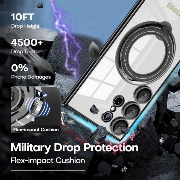 Samsung S20 FE. Funda con anillo 360° compatible con MagSafe