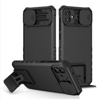 Samsung A04. Funda camshield TPU+PC con stand.