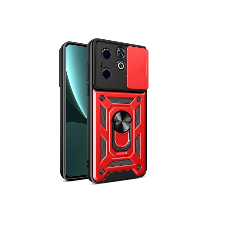 Infinix Hot 40i/ Smart 8. Funda Camshield con anillo stand