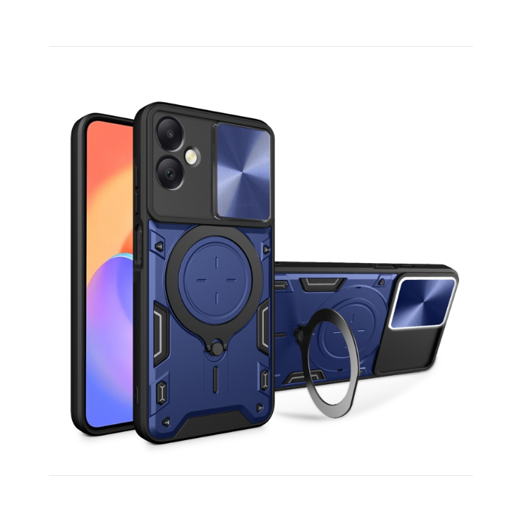 Samsung A06. Funda Camshield sliding con anillo soporte