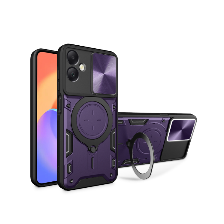 Samsung A06. Funda Camshield sliding con anillo soporte