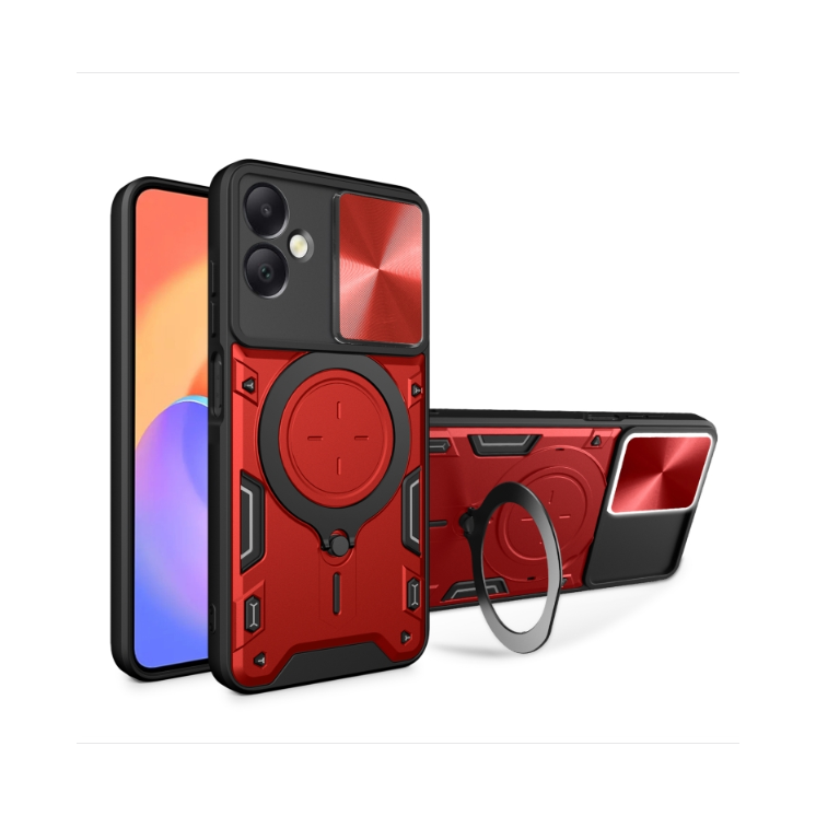 Samsung A06. Funda Camshield sliding con anillo soporte