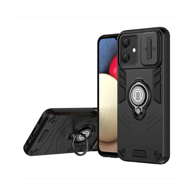 Samsung A06. Funda camshield con anillo compatible con soportes magnéticos