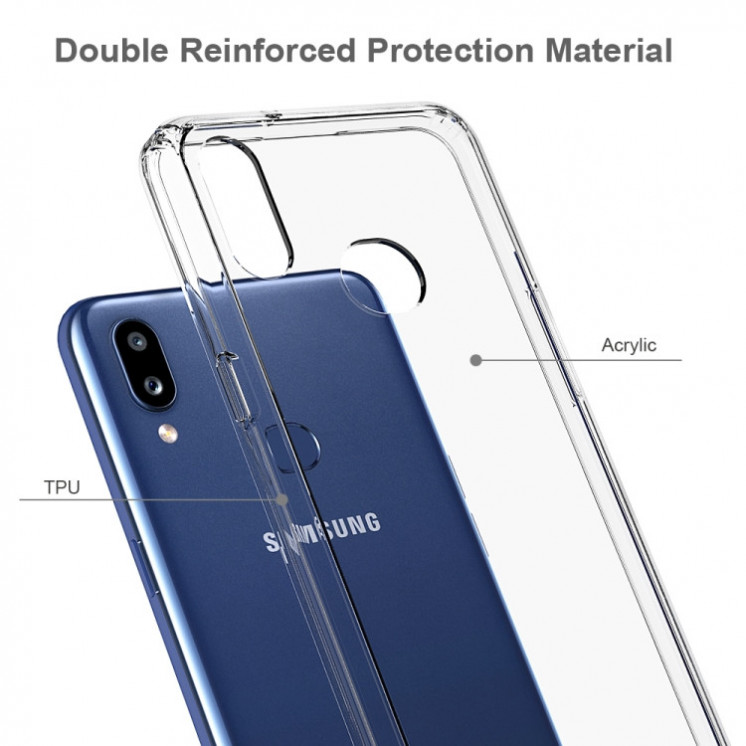 Samsung A10s. Funda TPU + acrílico (con bordes negro)