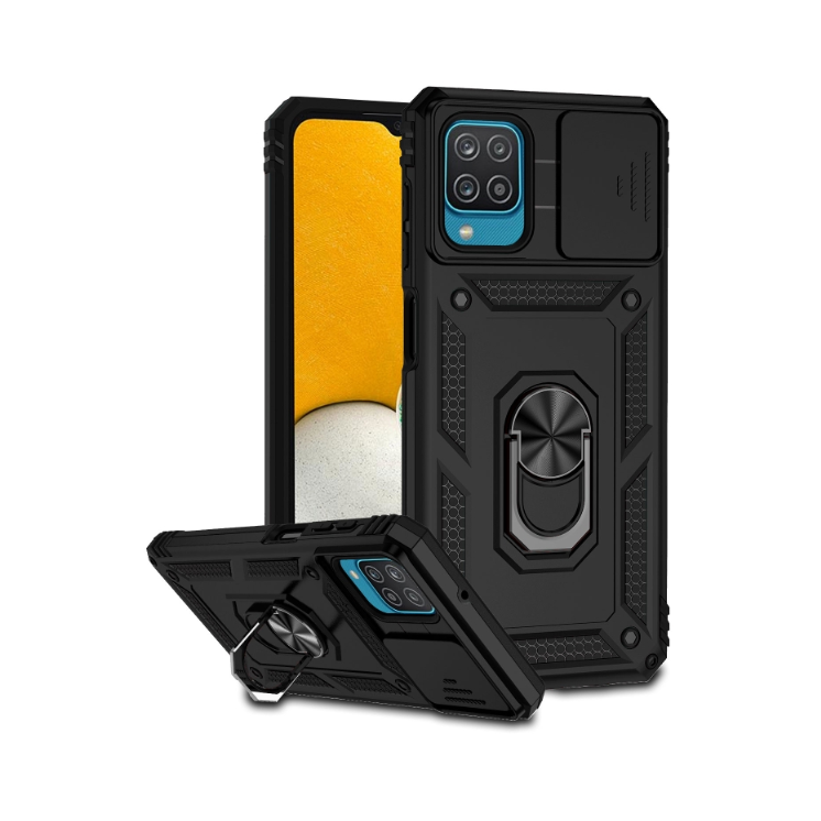 Samsung A12. Funda Armor camshield con anillo