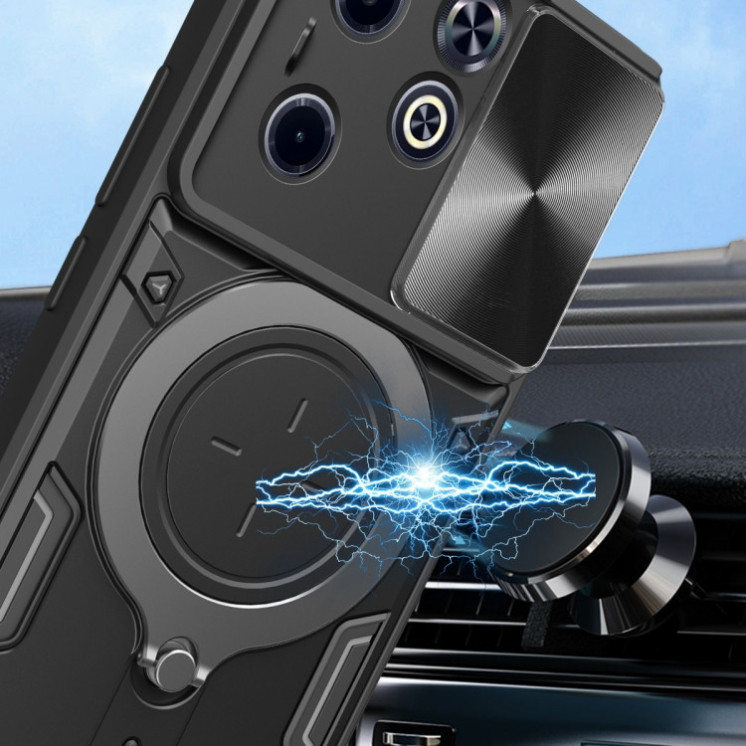 Infinix Hot 40i/ Smart 8. Funda Camshield con anillo stand