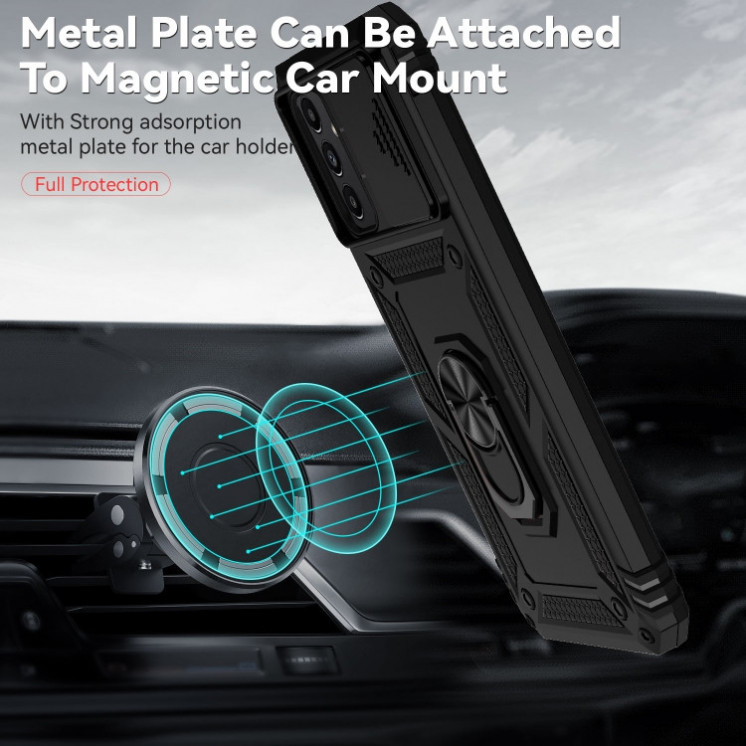 Samsung A13 5G/A04s. Funda Armor camshield con anillo