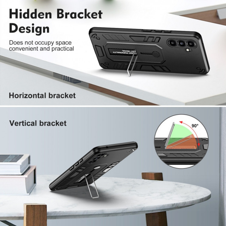 Samsung A13 5g/A04s. Funda Armor con stand y anillo flexible