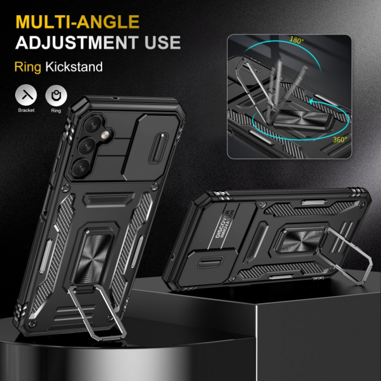 Samsung A15. Funda Armor Camshield TPU+PC con anillo.