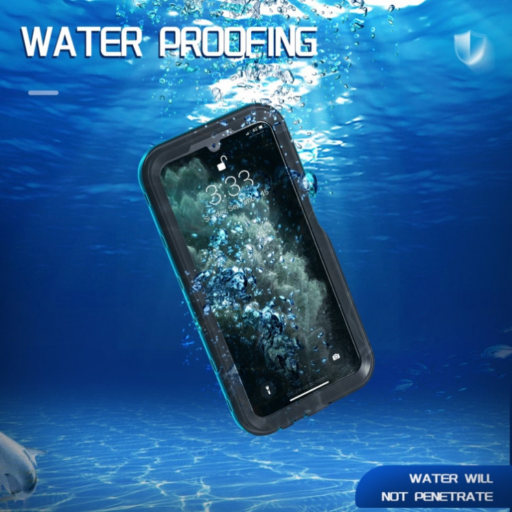 Samsung A15. Funda RedPepper IP68 sumergible 360° (borde azul)