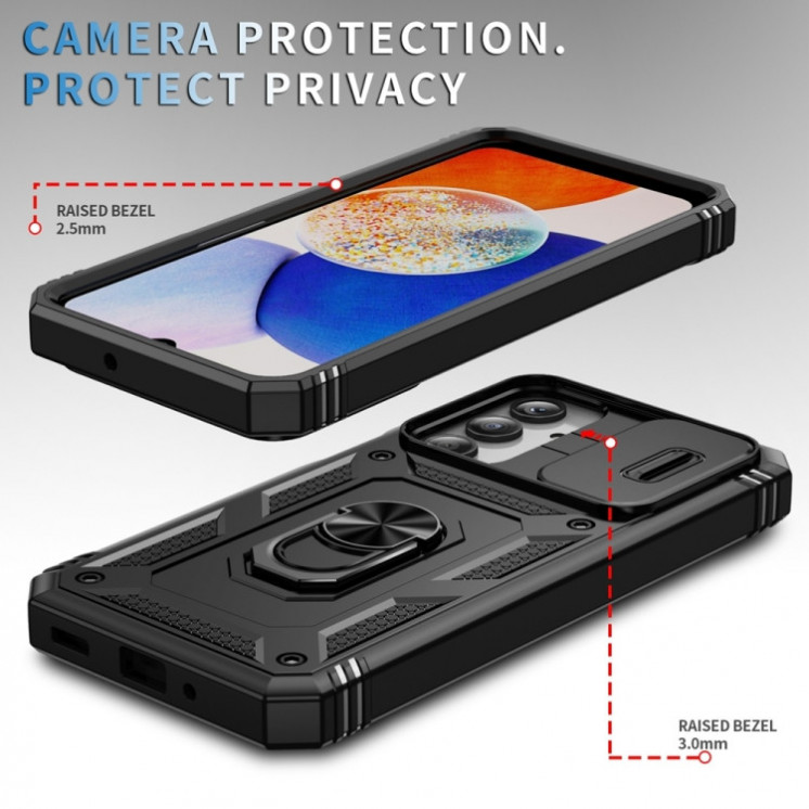 Samsung A16. Funda Camshield Armor con marco frontal y anillo