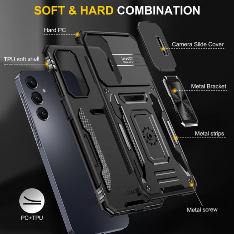 Samsung A16. Funda Armor Camshield TPU+PC con anillo