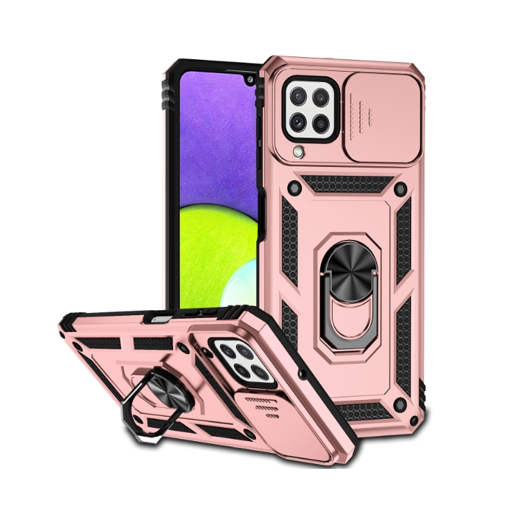 Samsung A22 4G. Funda Armor camshield con anillo