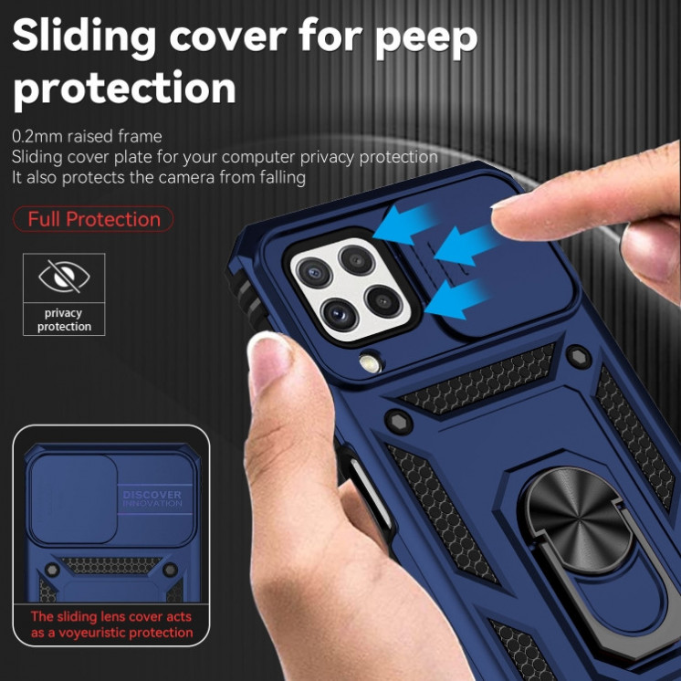 Samsung A22 4G. Funda Armor camshield con anillo