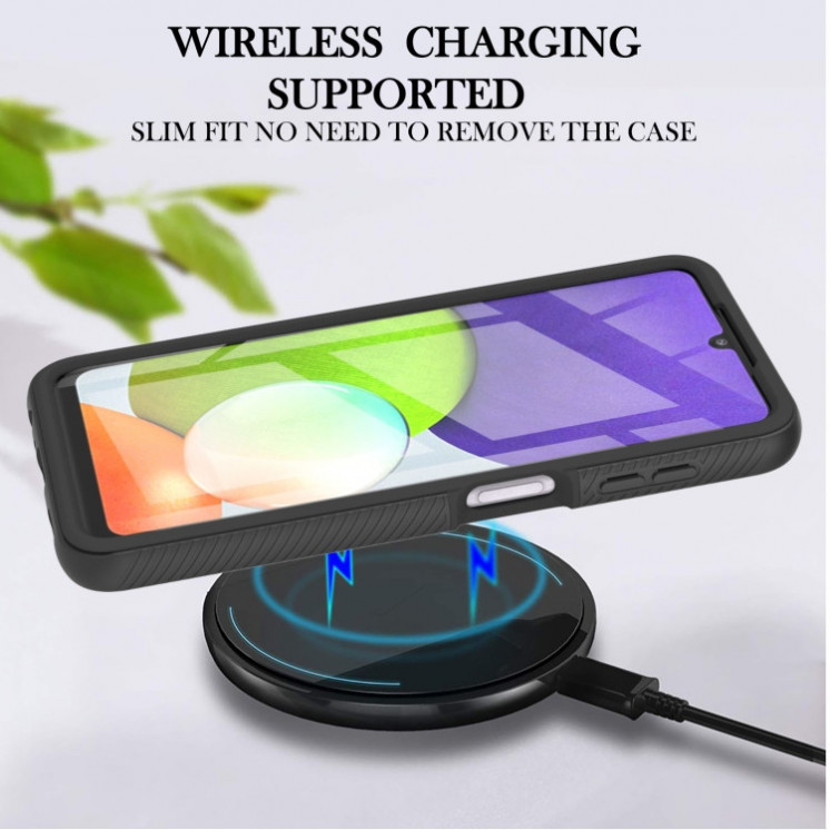 Samsung A22 4G. Funda 360° con protector de pantalla (bordes negro)