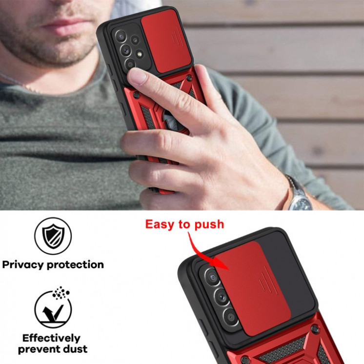 Samsung A32. Funda camshield con anillo.