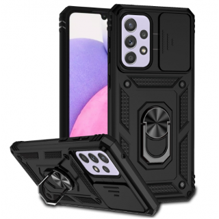 Samsung A33. Funda Armor con protector de cámara y anillo