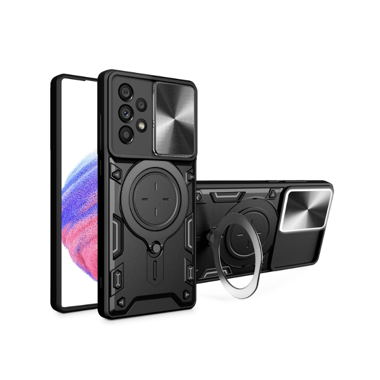 Samsung A33. Funda camshield TPU+PC con anillo