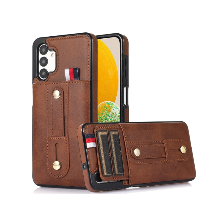 Samsung A33. Funda flip leather case con correa