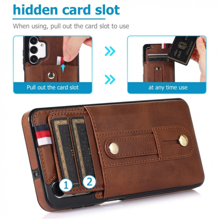 Samsung A33. Funda flip leather case con correa