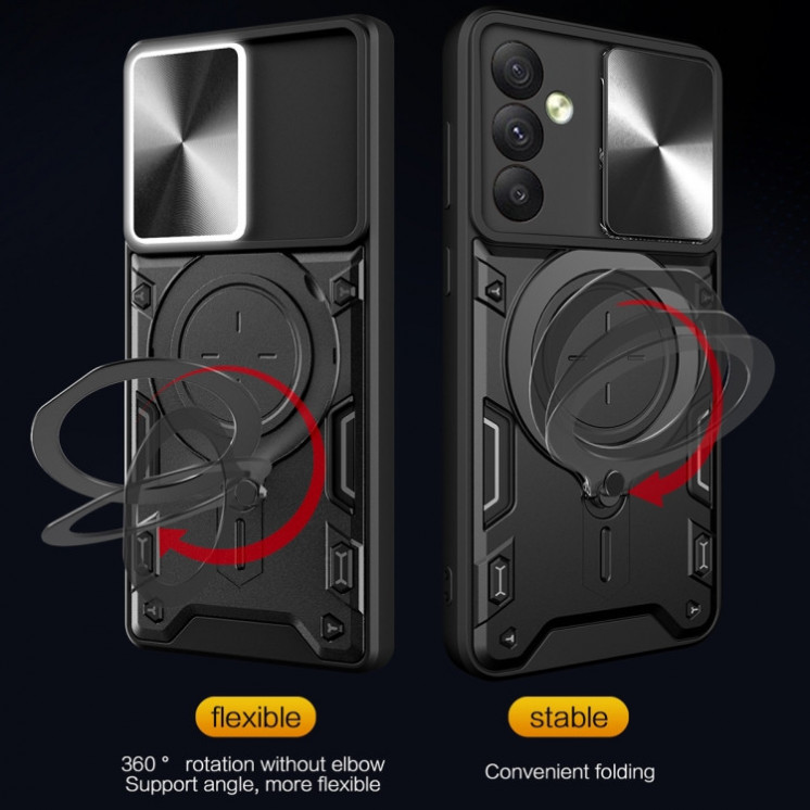Samsung A34. Funda camshield con anillo.
