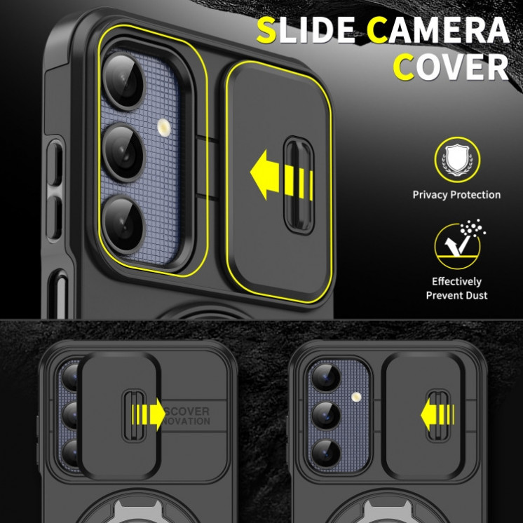 Samsung A35 5g/A55 5g. Funda camshield con anillo 360