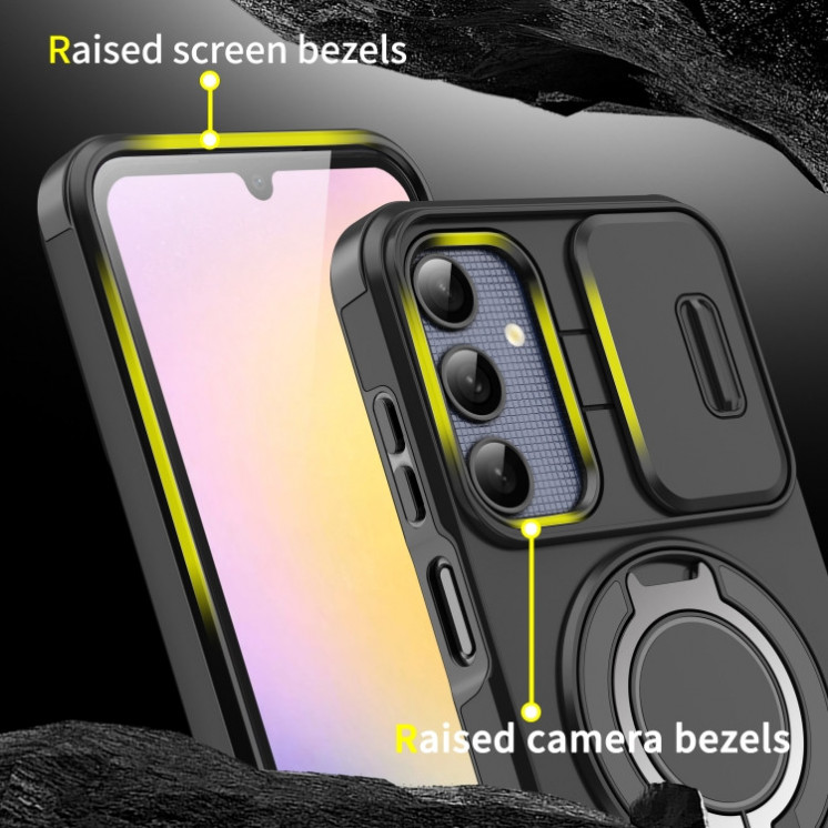 Samsung A35 5g/A55 5g. Funda camshield con anillo 360