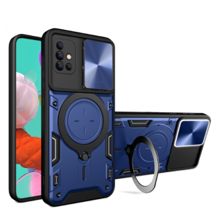 Samsung A51. Funda con protector de cámaras y anillo.